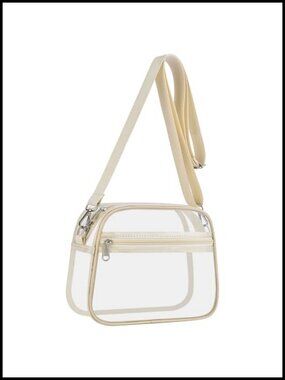 Clear Crossbody Bag Waterproof PVC Stadium Approved See Through Purse